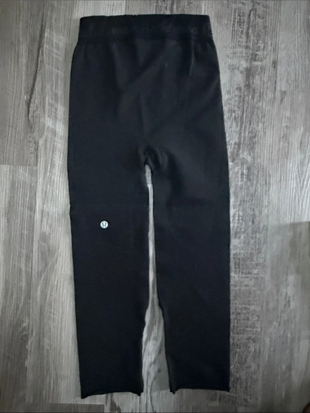 Lululemon Seamless Compression Leggings Black Logo Waistband
